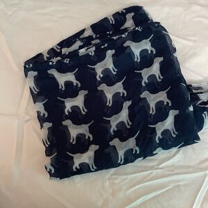 Navy Blue Dog Print Scarf